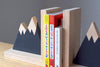 Image of Mountain Peak Bookends, Woodland Nursery Decor, Modern Bookends, Bookends for Kids, Mountain Peak Decor, Book Decor, Kid Decor,Scandi Style