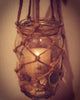 Image of Hanging Mason Jars, Shell, Twine, Candle Holders