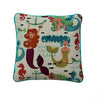 Image of Cushion cover with Mermaids . Sea Theme Cushion Cover . Embrodiered mermaids in pretty colours .This would be a perfect gift.Canvas backing