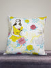 Image of beauty and the beast fabric cushion cover, belle pillow, belle fabric, 18 inch pillow, beauty and the beast belle.