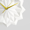 Image of White origami wall clock - ELLA
