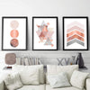 Image of Printable art, Downloadable prints, Set of 3 Prints, Wall Decor, Scandinavian, Blush pink, Copper, Rose Gold, Poster, Wall art, Trending Now