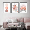 Image of Printable art, Downloadable prints, Set of 3 Prints, Wall Decor, Scandinavian, Blush pink, Copper, Rose Gold, Poster, Wall art, Trending Now