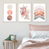 Image of Printable art, Downloadable prints, Set of 3 Prints, Wall Decor, Scandinavian, Blush pink, Copper, Rose Gold, Poster, Wall art, Trending Now