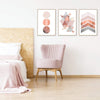 Image of Printable art, Downloadable prints, Set of 3 Prints, Wall Decor, Scandinavian, Blush pink, Copper, Rose Gold, Poster, Wall art, Trending Now