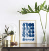 Image of Abstract Print, Blue Watercolor, Printable Wall Art, Digital Download, Modern Farmhouse, Navy Blue Poster
