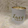Image of Personalised Soy Wax Candle | Handmade | Customise Your Name | Gold Font | Silver Font | White Font | Gifts | Wedding Day