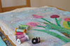 Image of Handmade fiber art/quilting/--tulips-customized products