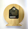 Image of Mantle Clock made from up-cycled CD, reclaimed timber, original artwork, resin coating, ethical, sustainable, quirky, statement piece