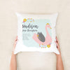 Image of Birth Stat Pillow, Birth Announcement, Swan Nursery, Swan Nursery Decor, Birth Stat Cushion, Swan Pillow, Girls Coming Home, Birth Cushion