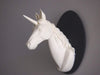 Image of Ivory and Black Mounted Unicorn Head Wall Hanging