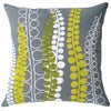 Image of Brushed vine green, white and grey cushion covers