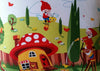 Image of Cushion cover "Gnomeville", children's room decor, nursery decor, Australian handmade