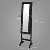 Image of Levede Mirror Two Doors Jewellery Cabinet Makeup Storage Jewelry Organiser Box Tall[Typ