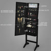 Image of Levede Mirror Two Doors Jewellery Cabinet Makeup Storage Jewelry Organiser Box Tall[Typ