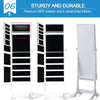 Image of Levede Dual Use Mirrored Jewellery Dressing Cabinet with LED Light Black Colour