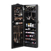 Image of Mirror Jewellery Cabinet Makeup Storage Ear Ring Necklace Box Wall Door Black AU