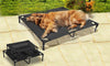 Image of PaWz Heavy Duty Pet Bed Trampoline Dog Puppy Cat Hammock Mesh Canvas M Black