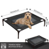 Image of PaWz Heavy Duty Pet Bed Trampoline Dog Puppy Cat Hammock Mesh Canvas M Black