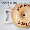 Image of Coffee Cup Vivid Donuts Milk Cup Ceramic Lovers Mug Cute Birthday Gift Chocolate