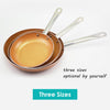 Image of Non-Stick Ceramic Copper Induction Frying Pan Set Dishwasher Oven Safe Cookware