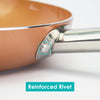 Image of Non-Stick Ceramic Copper Induction Frying Pan Set Dishwasher Oven Safe Cookware