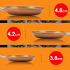 Image of Non-Stick Ceramic Copper Induction Frying Pan Set Dishwasher Oven Safe Cookware