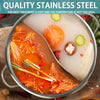 Image of 36cm Stainless Steel Twin Mandarin Duck Hot Pot Induction Cookware With Lid