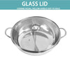 Image of 36cm Stainless Steel Twin Mandarin Duck Hot Pot Induction Cookware With Lid