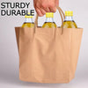 Image of 50x Brown Paper Bag Kraft Eco Recyclable Gift Carry Shopping Retail Bags Handles
