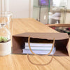 Image of 50x Brown Paper Bag Kraft Eco Recyclable Gift Carry Shopping Retail Bags Handles
