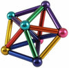 Image of 63PC Colourful Magnetic Sticks + Metal Balls, Magnet Building Educational