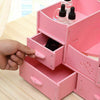Image of Wood-Plastic Makeup Cosmetic DIY Holder Jewellery Case Storage Organizer Drawers