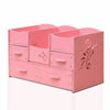 Image of Wood-Plastic Makeup Cosmetic DIY Holder Jewellery Case Storage Organizer Drawers