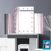 Image of Beauty LED Light Table Top Tri 3 Way Fold Folding Dressing Table Vanity Mirror