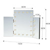 Image of Beauty LED Light Table Top Tri 3 Way Fold Folding Dressing Table Vanity Mirror