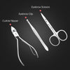 Image of 18PCS Manicure Pedicure Stainless Toe Nail Clippers Kit Cuticle Grooming Tools