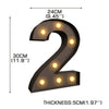 Image of LED Metal Number Lights Free Standing Hanging Marquee Event Party D?cor Number 2