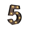 Image of LED Metal Number Lights Free Standing Hanging Marquee Event Party D?cor Number 5