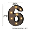 Image of LED Metal Number Lights Free Standing Hanging Marquee Event Party D?cor Number 6