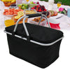 Image of Folding Picnic Basket Bag Travel Storage Insulated Cooler Shopping Bag Lunch Bag