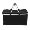Image of Folding Picnic Basket Bag Travel Storage Insulated Cooler Shopping Bag Lunch Bag