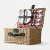 Image of 4 Person Rattan Picnic Basket Set 25Pcs Outdoor Corporate Blanket Park Trip