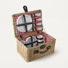 Image of 4 Person Rattan Picnic Basket Set 25Pcs Outdoor Corporate Blanket Park Trip