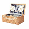 Image of Alfresco 4 Person Picnic Basket Baskets Blue Deluxe Outdoor Corporate Blanket Park Trip