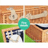 Image of Alfresco 4 Person Picnic Basket Baskets Blue Deluxe Outdoor Corporate Blanket Park Trip