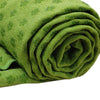 Image of Green Non-slip Yoga Towel Mat Eco-friendly Large Blanket And Mesh Carry Bag