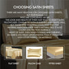 Image of DreamZ Ultra Soft Silky Satin Bed Sheet Set in King Size in White Colour