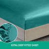 Image of DreamZ Ultra Soft Silky Satin Bed Sheet Set in King Size in White Colour