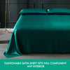 Image of DreamZ Ultra Soft Silky Satin Bed Sheet Set in King Single Size Burgundy Colour